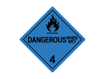 Dangerous when wet klasse 4