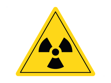 Waarschuwing driehoek radioactief