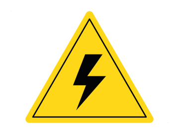 Waarschuwing driehoek elektrische schok