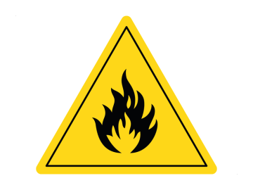 Waarschuwing driehoek ontvlambaar