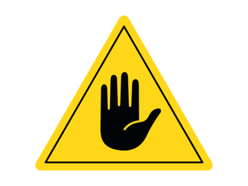 Waarschuwing driehoek stop