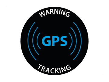 GPS tracking rond blauw