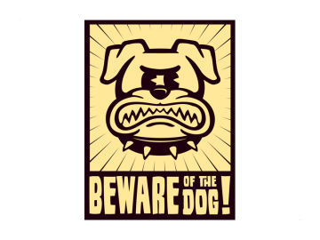 Beware of the dog cartoon
