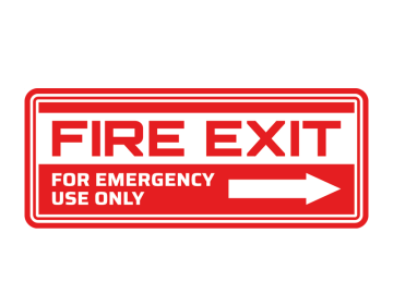 Fire exit, for emergency use only