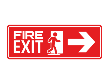 Fire exit naar rechts