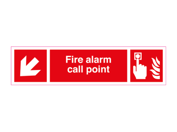Fire alarm call point links onder