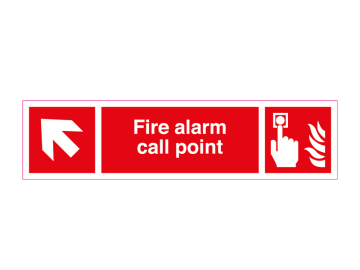 Fire alarm call point links boven