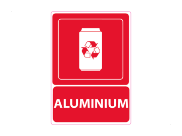 Recycle aluminium met wit icoon