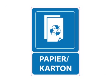 Recycle papier en karton met wit icoon
