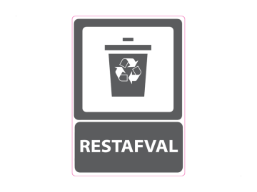 Recylcle restafval met grijs icoon