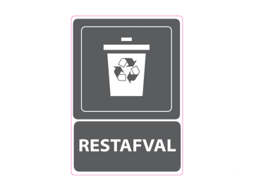 Recycle restafval met wit icoon