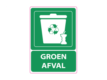 Recycle groen afval met wit icoon