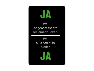 Deurbel Ja - Ja zwart met kleur