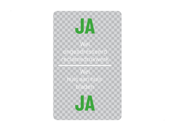 Deurbel Ja - Ja transparant met kleur