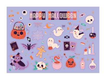 Feestdagen Halloween vel spookjes en snoep