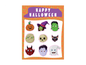 Feestdagen Halloween vel monstergezichten