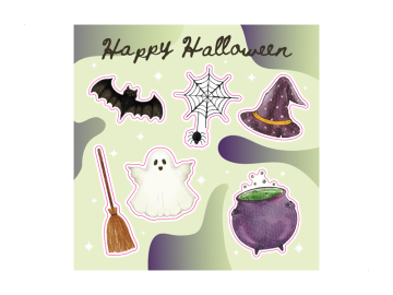 Feestdagen Halloween vel aquarel