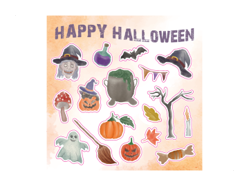 Feestdagen Halloween vel waterverf