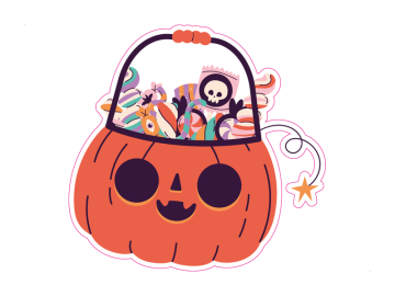 Feestdagen pompoen met snoep