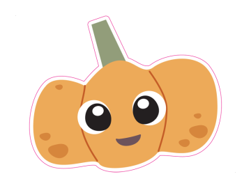 Feestdagen pompoen plat cute