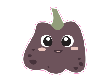 Feestdagen pompoen paars cute