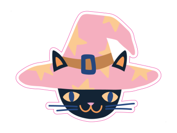 Feestdagen kat toverhoed