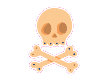 Feestdagen doodshoofd botten