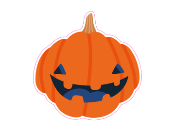 Feestdagen pompoen lachend