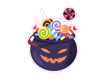 Feestdagen ketel met snoep