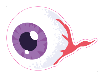 Feestdagen oogbal paars