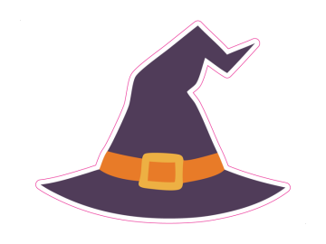 Feestdagen heksenhoed paars