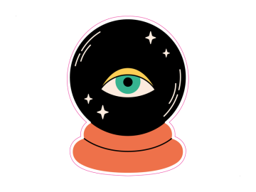 Feestdagen glazen bol zwart