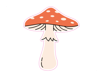 Feestdagen paddenstoel