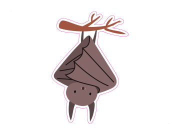 Feestdagen vleermuis op z'n kop