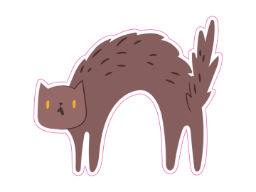 Feestdagen kat geschrokken