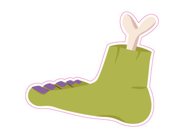 Feestdagen zombie voet