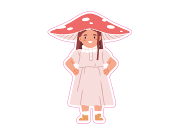 Feestdagen trick or treat paddenstoel