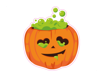 Feestdagen pompoen groene bubbels