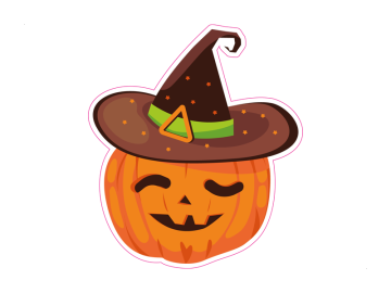 Feestdagen pompoen heksenhoed