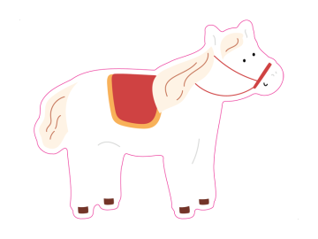 Feestdagen paard wit