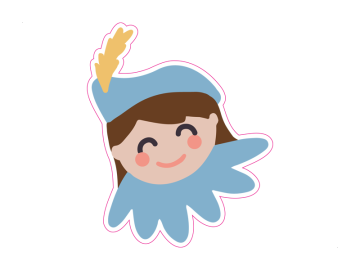 Feestdagen lachend kind blauw