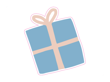 Feestdagen cadeau blauw