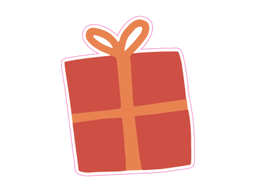 Feestdagen cadeau rood