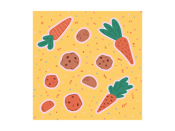 Feestdagen vel wortels pepernoten