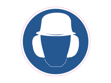 Veiligheidshelm en gehoorbescherming verplicht