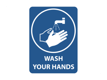 Wash your hands, met tekst