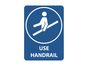 Use handrail, met tekst