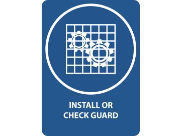 Install or check guard, met tekst