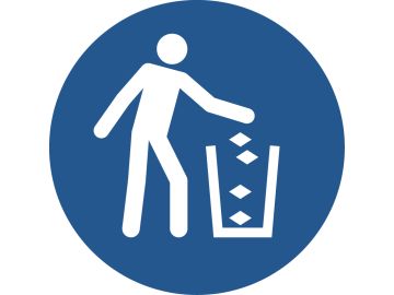 Doe afval in de prullenbak