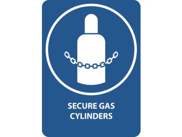 Secure gas cylinders, met tekst